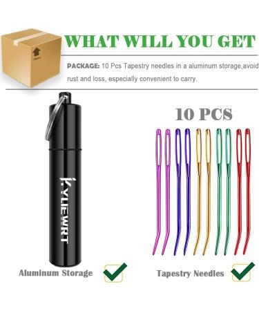 10Pcs Large Big Eye Yarn Darning Tapestry Needles Set with Aluminum Storage Tube - Buy Online on GoSupps.com