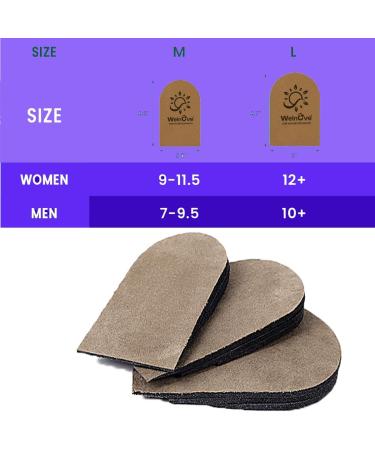 Adjustable Heel Lift Cushions - Height Increase Insoles for Pain Relief & Leg Discrepancies | Men's 10-12 & Women's 11-14 - Buy Online on GoSupps.com