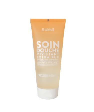 Compagnie de Provence Shower Gel Extra Pure - Sparkling Citrus - 7 Fl Oz Plastic Squeeze Bottle