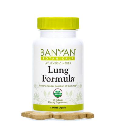 Banyan Botanicals Lung Formula  Organic Herbal Tablet with Licorice & Tulsi  for Healthy, Clear Breathing & Overall Lung Health*  90 Tablets  Non GMO Sustainably Sourced Vegan - Buy Online on GoSupps.com