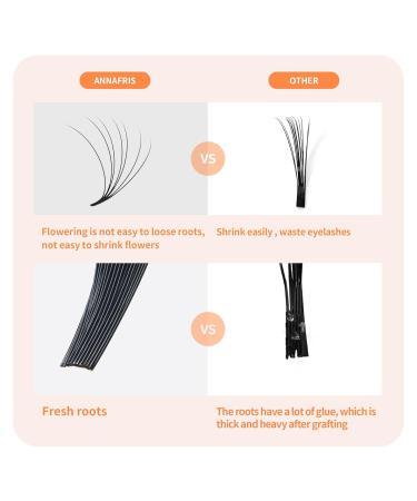 Annafris Self-Fan Individual Eyelash Extensions - 0.07 C Curl 10mm | Easy Fan Lashes for 3D-5D Volume | Premium Quality Eyelashes - Buy Online on GoSupps.com