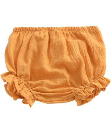 HASAKI Baby Diaper Cover Set - 2Pcs Linen Bloomer Shorts for Toddler Boys and Girls 12-24 Months - Yellow+Pink - Buy Online on GoSupps.com