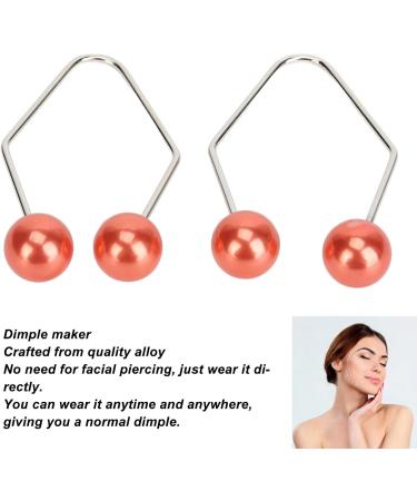 Dimple Maker for Cheek 2 Pair Portable Facial Dimple Trainer for Cheeks Develop Face Cheeks Easy to Wear Comfort Improve Smile Dimple Maker Balls Tool Women Girls (Red) - Buy Online on GoSupps.com