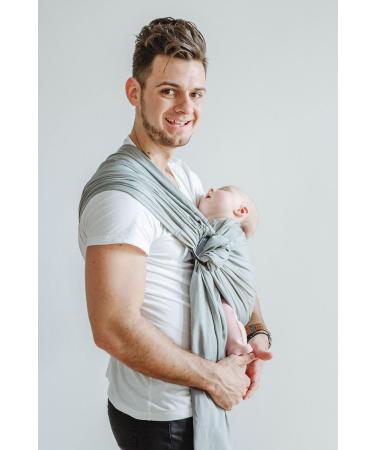 Shabany Ring Sling - 100% Organic Cotton Baby Carrier for Newborn & Toddler (Grey) | Up to 33Ib - Buy Online on GoSupps.com