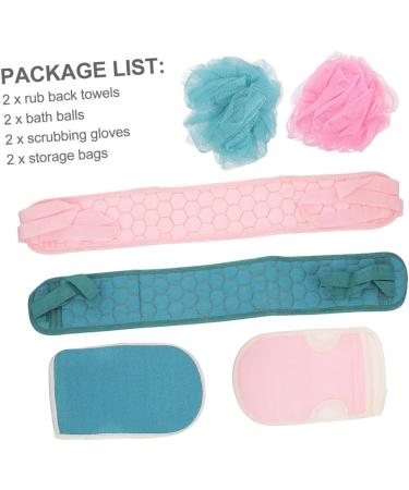 Ipetboom Mens Body Scrubber 1 Set Scrub Set Back Exfoliator Brush Portable Towel Portable s Mens Loofah Men Body Lotion Mens Body Soap Mens Body Wash Cotton Fiber Man Combination Natural - Buy Online on GoSupps.com