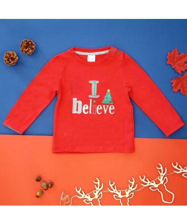 Blade & Rose Christmas Believe Top for Babies & Toddlers | Red | 0-4 Years - Buy Online on GoSupps.com