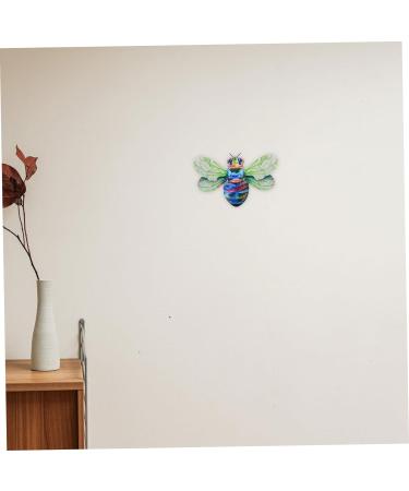 LIFKICH Iron Bee Wall Hanging Decor Bee Wall Decor Home Ornament Bees Wall Art Bees Wall Sculpture Scene Pendant Bees Art Wall Decoration Decorations for Fence Metal Wall Outdoor 19.00X13.00X0.50CM Green - Buy Online on GoSupps.com