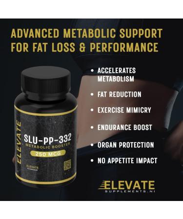 Elevate Supplements SLU-PP-332 250mcg 60 Capsules - Advanced Cellular Support Formula Promotes Energy Metabolic Health & Longevity - Premium Wellness Supplement - Buy Online on GoSupps.com