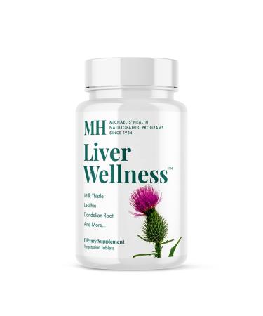 MICHAEL'S Naturopathic Programs Liver Wellness - 60 Vegan Tablets - Contains Nutrients for The Support of The Liver in its Detoxifying Functions - Vegetarian Kosher - 20 Servings