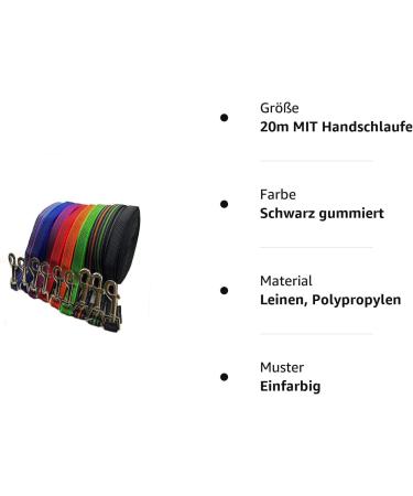 Terred Dog Leash 1m-40m | 20mm Wide | For Medium & Large Dogs | Rubberized Hand Loop Tracking Leash - Buy Online on GoSupps.com