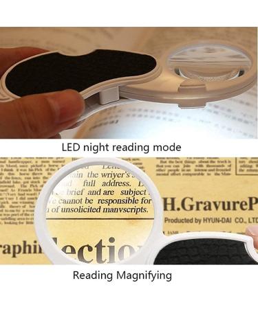 Magnifying Glass 5 Times HD Magnifier LED Light Magnifier Magnifier Magnifier Mini Folding Hand Magnifier Magnifier - Buy Online on GoSupps.com