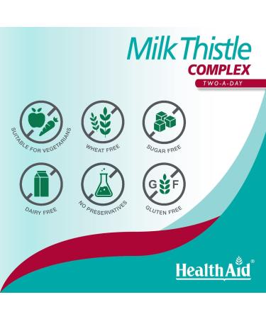 HealthAid Milk Thistle Complex 60 Vegetarian Tablets - Pack of 1 | Liver Support Supplement - Buy Online on GoSupps.com