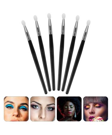 FRCOLOR 6pcs Silicone Lip Mask & Eyeshadow Brushes - Perfect Lipstick Applicator & Makeup Brushes for Women - Black 14.5x0.5cm - Buy Online on GoSupps.com