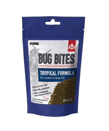 Nutrafin Bug Bites Tropical Formula Medium to Large Fish - 1.4-2.0 mm granules 125 g (4.4 oz)