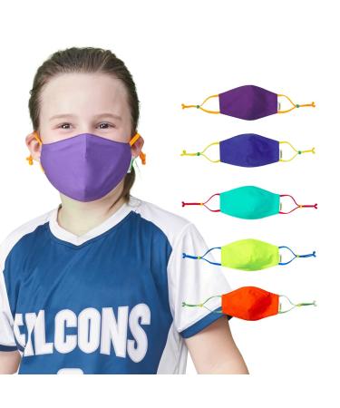 School MaskPack Crayola Kids Mask - 5 Reusable Cloth Masks Set, Cool Colors, Back to School Supplies