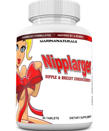 NIPPLARGER Nipple Enlargement, Breast Enlargement, Skin Tightening  Enjoy Larger, Fuller, Firmer Nipples and Breasts. 60 Tablets.