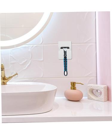 Alipis Self-Adhesive Shower Razor Hooks - 4-Piece White ABS Holder for Brushes & Loofahs - No Punching Compact Design (7.5x5.5x3cm) - Buy Online on GoSupps.com