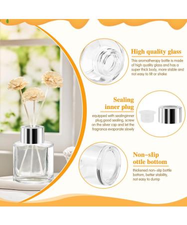 Emageren 6-Pack 50ml Glass Diffuser Bottles - Transparent Cylinder Fragrance Containers for Bathroom & Bedroom - Buy Online on GoSupps.com