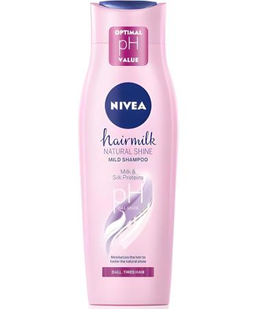 Nivea Hairmilk Natural Shine Caring Shampoo for tight shine-free hair intense moisturizing effect enriched with almond milk and magnolia extract 250 ml (pack of 4) - Buy Online on GoSupps.com