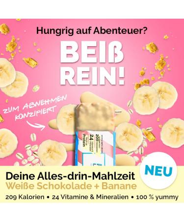 Pretty Little Meal Bar Banana White & Crisp - Delicious Protein Bar by Offset Nutrition | 209 Calories | 6-Pack - Buy Online on GoSupps.com