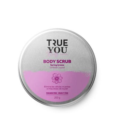 TRUE YOU Sugar Scrub Spring Breeze Exfoliant body scrub with Collagen and Vitamins A and E 6.76 oz