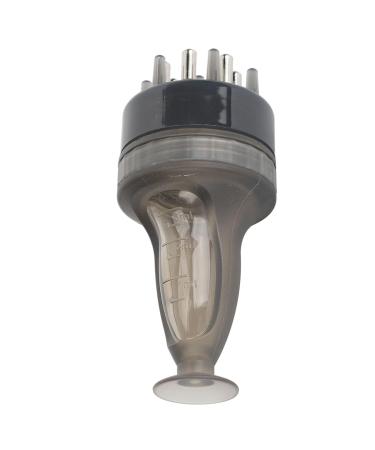 Scalp Applicator Comb Accurate Dosing 3ml Ball Root Comb Applicator Transparent Leakproof for Hair Care (Transparent Black)