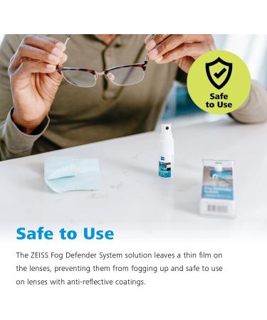 Zeiss Fog Defender System Anti-Fog Kit for Glasses - 2 Pack with Spray Bottles & Microfiber Cloths - Buy Online on GoSupps.com