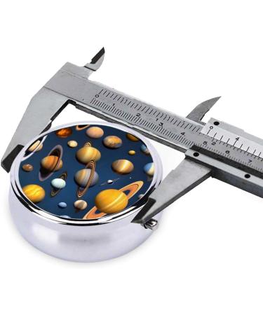 Solar System Planets Pill Box - 3 Compartment Travel Organizer | Portable Round Pill Holder for Travel - Buy Online on GoSupps.com