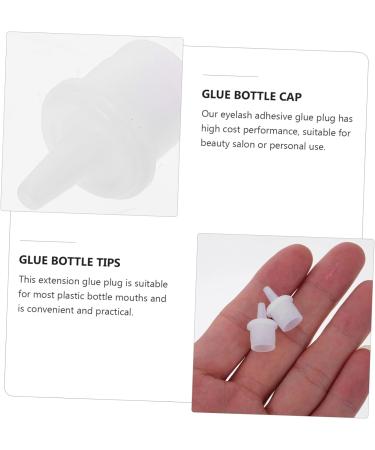 100pcs Eyelash Glue Replacement Heads - Universal White Plastic 2x1.3cm for Perfect Application - Buy Online on GoSupps.com