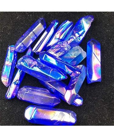 100g Blue Aura Titanium Crystal Coated Strip Quartz Rough Violet Crystal Stone Strip for Decoration - Buy Online on GoSupps.com