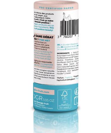 Energie Fruit Natural Deodorant 24H Effectiveness without Aluminum Salts Tiare Flower/Aloe Vera 1 Unit - Buy Online on GoSupps.com