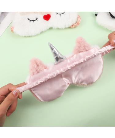 4 Pack Plush Sleep Masks for Kids Funny Animal Designs Soft & Comfortable Eye Masks for Girls & Young Adults - Buy Online on GoSupps.com