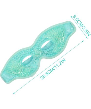 SOLUSTRE Ice Eye Reusable Cold Eye Sleeping Cold Compress Eye Ice Eye Eye Treatment Products Puffy Eyes Sleeping Eye Travel Sheet PVC Spa Light Green 28.5x9x1.7cm - Buy Online on GoSupps.com