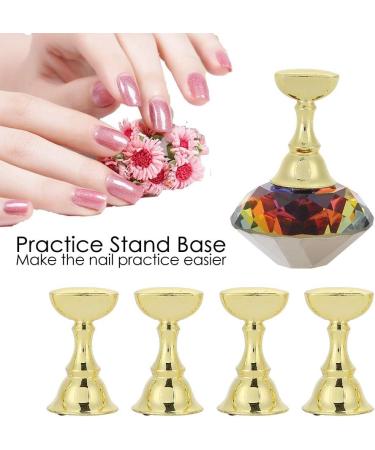 Practice Stand Base Magnetic Nail Tip Stand Holder for Beauty Personal Care Nail Tip Practice Stand Crystal Base Nail Show Accessories Tools(01) - Buy Online on GoSupps.com