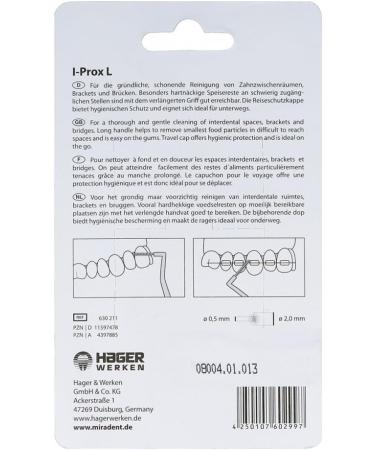 Buy MIRADENT Interdental Brush I-Prox L 0.5 mm Yellow - 6 PCS | Optimal Dental Care & International Shipping - Buy Online on GoSupps.com