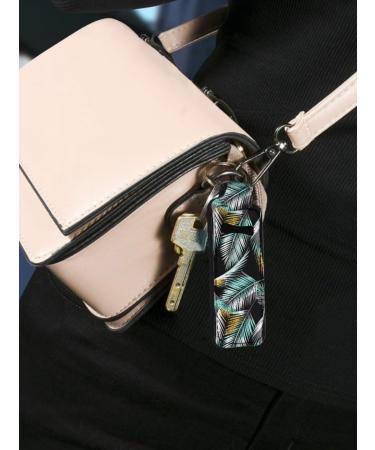 Buy Tropical Palm Leaves Print Lip Balm Cases | Stylish 2pcs Keychain Chapstick Sleeve for Women - International Shipping Available - Buy Online on GoSupps.com