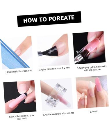 Beavorty 3 Sets Nail Extension Set Manicure DIY Tool Nail Art Pen Nail Form Clip Nail Accessories Nail Brush and Cuticle Pusher Clips Double Head Securing Clip Aluminum Alloy - Buy Online on GoSupps.com