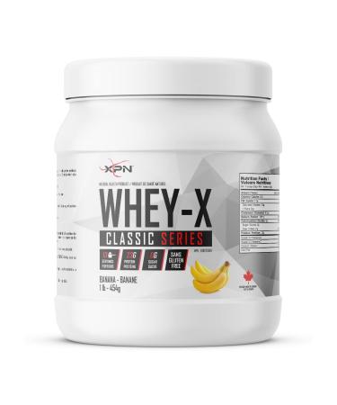 Whey-X | Whey Protein | XPN | Banana | 23 g of Protein | Sugar-Free | Gluten-Free | Muscle Recovery Banana 454 g (Pack of 1)