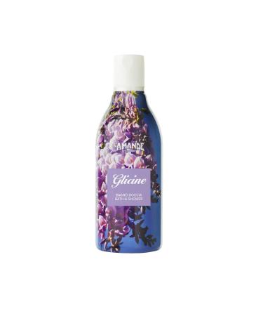 L'Amande L'AMANDE - Fresh and flowery bubble bath for men and women with mimosa and jasmine body cleansing and moisturizing gel with emollient iris delicate and natural foam bath - Wisteria 250 ml