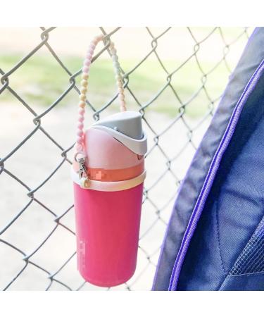 Portable Body Silicone Water Bottle Holder - Carriage Strap & Kettle Keeper for Camping Hiking & Outdoor Activities - Pink Yellow & White - Buy Online on GoSupps.com