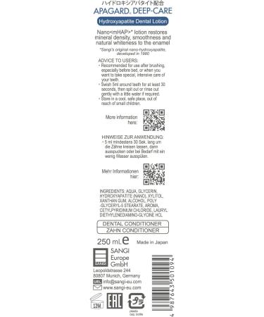 APAGARD Deep-Care Tooth Enamel Lotion | 250 ml | Enhance Your Smile & Dental Health | Ideal Tooth Conditioner for Extra Care - Buy Online on GoSupps.com