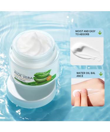 98% Aloe Vera Face Cream Moisturiser Face Women Aloe Vera Hydrating Face Moisturiser For All Skin Types Face Cream for Women for Moisturising Anti-Wrinkle and Nourishing Face - Buy Online on GoSupps.com