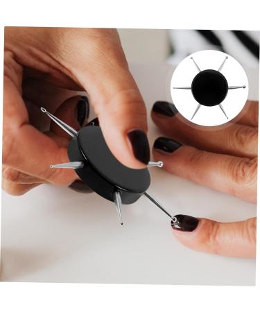 Minkissy Nail Art Drill Pen - Manicure Painting & Dotting Tool Set | Gemstone Mandala Dotting Tools | Acrylic Stippling Pen | Black 6.9x6.9cm - Buy Online on GoSupps.com