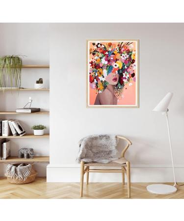 Eiazuiks Flowers Girl 5D Diamond Painting Kit for Adults - Full Drill DIY Art Gift 12x16 inch - Buy Online on GoSupps.com