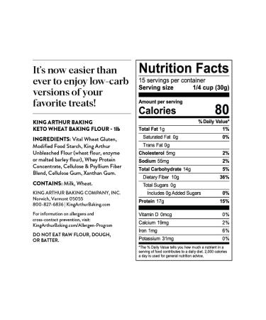 King Arthur Keto Wheat Flour Blend 16 oz - Low-Carb Baking Essential - Buy Online on GoSupps.com
