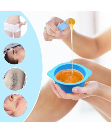 Silicone Wax Warmer Liner with Stirring Rod - Reusable & Collapsible | Ideal for Home & Beauty Shops - Blue - Buy Online on GoSupps.com
