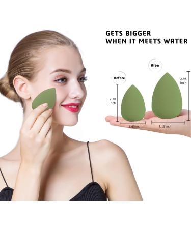 Premium Makeup Sponge Egg Latex-Free Makeup Puff Beauty Foundation Blend Sponge Wet and Dry Multifunctional Professional Makeup Tools Safe to Use on Your Skin Beauty Blender (Green) - Buy Online on GoSupps.com