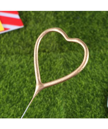10pcs Sparkler Candle Cake Toppers - Heart and Star Design for Birthday, Wedding, Anniversary, Valentines Day, Christmas - Buy Online on GoSupps.com