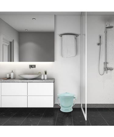 Portable Toilet Urinal Spittoon Chamber Pot Potty Plastics Bedpan Urine Bucket Bottle with Lid for Household Adults Pregnant (Color : Sky-Blue Size : 25.5x25.5cm) 25.5x25.5cm Sky-blue - Buy Online on GoSupps.com