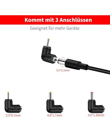 Merom 6V 2A Charging Cable Power Supply for Philips Avent Babyphone SCD505 SCD501 SCD560 - Compatible Charger with 3 Tips for Parents & Baby Units - Buy Online on GoSupps.com